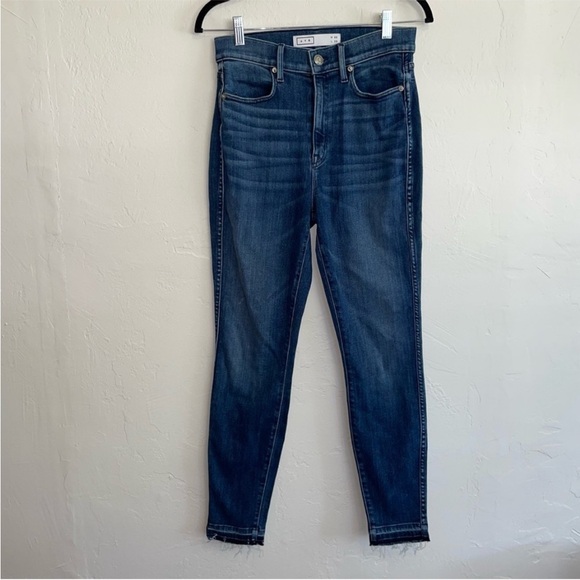 AYR The Riser High Rise Skinny Raw Hem Neon Jupiter Skinny Jeans - Picture 3 of 6